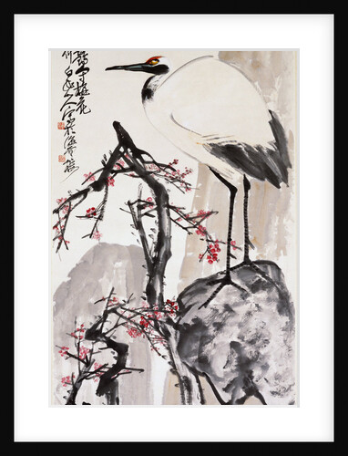 Crane and Plum Blossoms by Wang Zhen