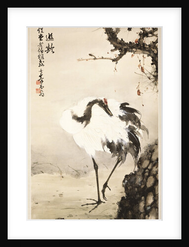 Crane under a Pine Tree by Gao Qifeng