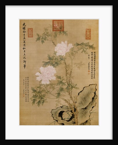 Peonies and Rock by Empress Dowager Cixi