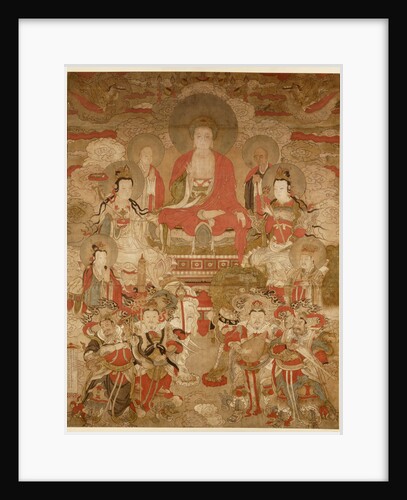 Chinese hanging scroll with Buddhas by Anonymous