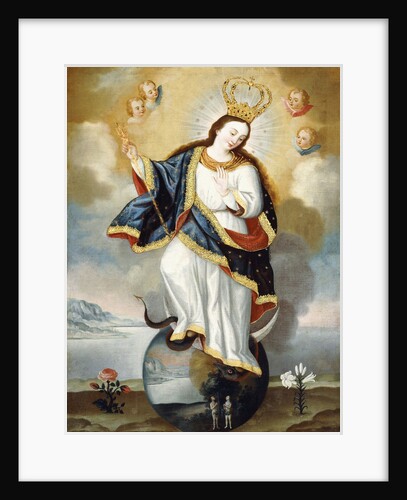 Apocalyptic Virgin of Quito attributed to Jose Cortez de Alcocer, Quito School by Anonymous