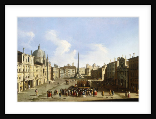 The Piazza Navona, Rome, with a Commedia dell'Arte Performance by Francesco Tironi