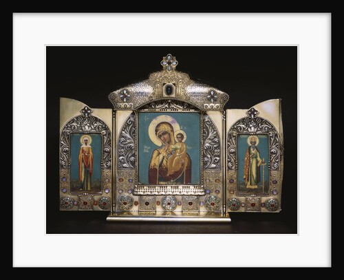 An important silver-gilt triptych by Anonymous