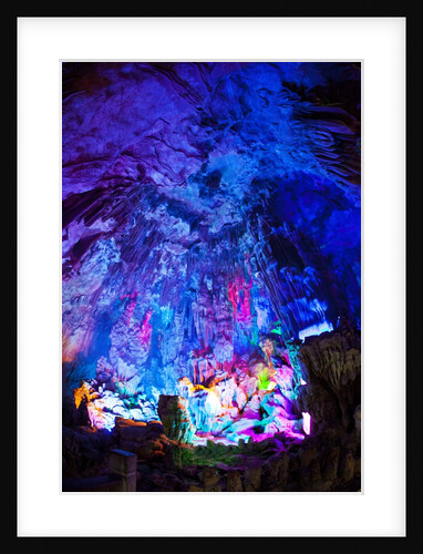 Multi Colored Lights in the Reed Flute Cave by Anonymous