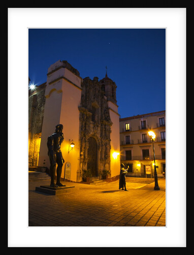Night Lighting of the city of Guanajuato and the Statues of the main Jardin by Anonymous
