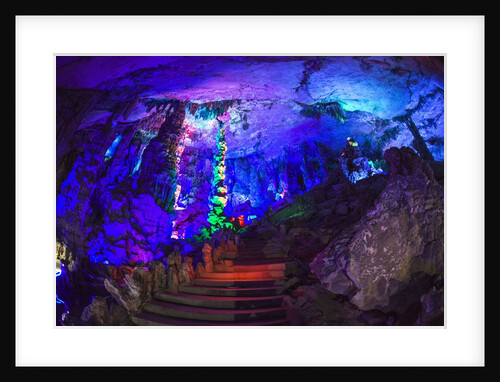 Multi Colored Lights in the Reed Flute Cave by Anonymous
