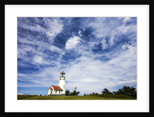 Cape Blanco Lighthouse on the Oregon Coastline with clouds by Anonymous