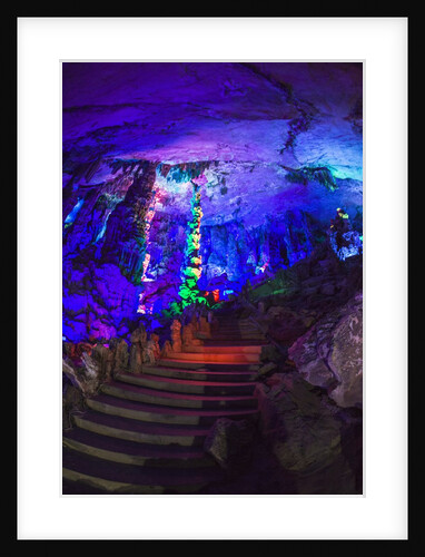 Multi Colored Lights in the Reed Flute Cave by Anonymous