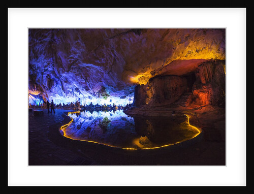Multi Colored Lights in the Reed Flute Cave by Anonymous