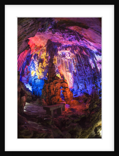 Multi Colored Lights in the Reed Flute Cave by Anonymous
