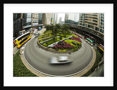 Traffic Circle in Down Town Hong Kong with Motion by Anonymous