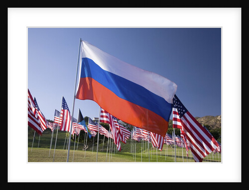 US and Russian Flag by Anonymous