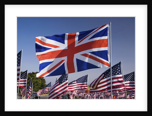 US and Union Jack Flag by Anonymous