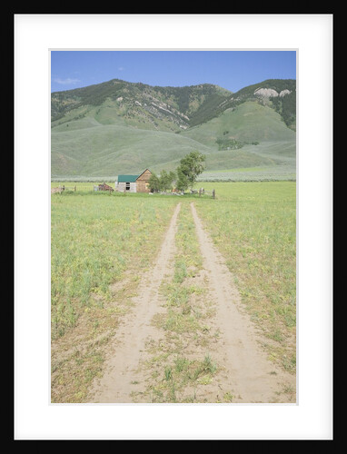 Dirt driveway to western ranch by Anonymous