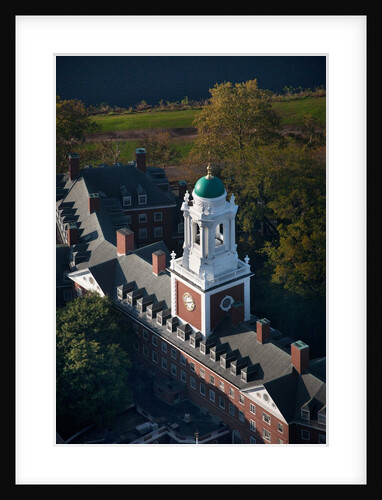 Sunrise Aerials of Eliot House Clock Tower, Harvard, New England by Anonymous