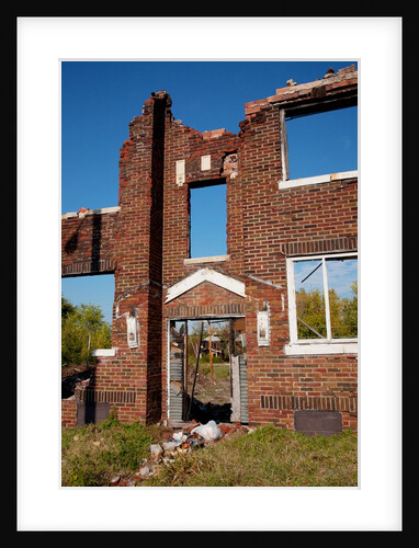 Deserted red brick apartments East St. Louis by Anonymous