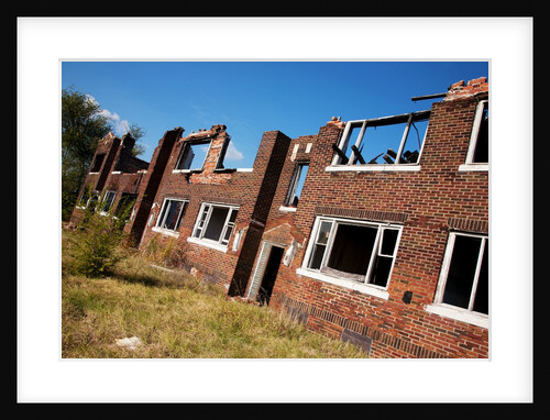 Deserted red brick apartments East St. Louis by Anonymous