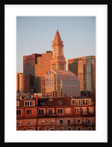 Boston Skyline at sunrise features Commerce House Tower, Boston, MA. by Anonymous