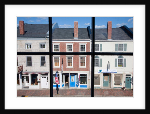 Storefronts line Water Street in Hallowell, Maine by Anonymous