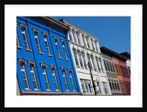 Brightly colored store fronts, August, Maine by Anonymous