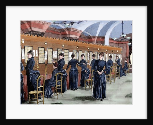 Telephone service in Madrid. Central office. by Anonymous