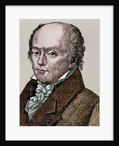 Franz Joseph Gall (1758 -1828). Neuroanatomist and physiologist. Engraving. by Anonymous