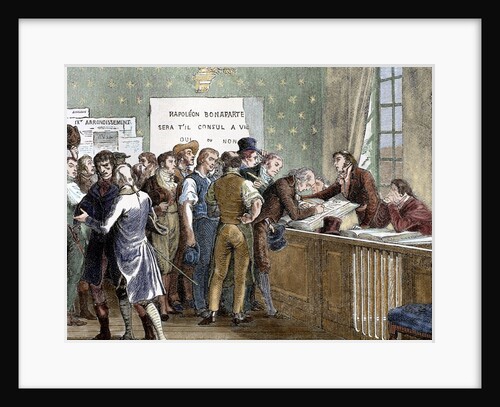Napoleon Bonaparte (1769-1821). Vote to confer the life Consulate of Napoleon Bonaparte. by Anonymous