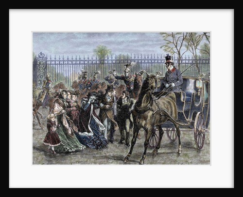 French Liberal Revolution (February 1848). Louis Philippe and his family out of the Tuileries Palace by Anonymous
