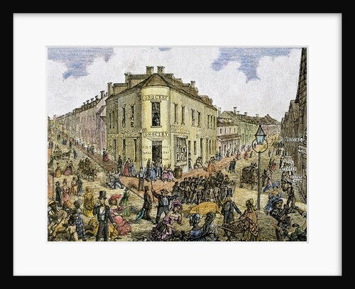 Streets junction. New York 1829. by Anonymous