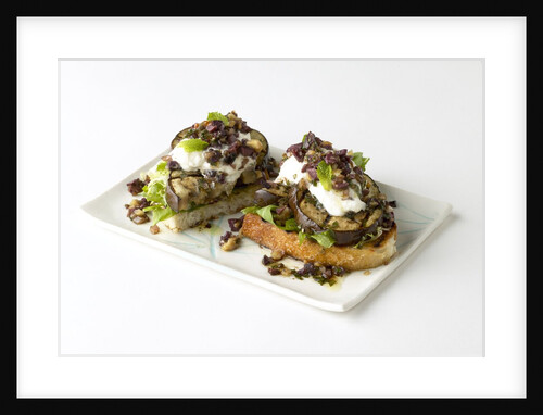 Open-face eggplant sandwiches by Anonymous