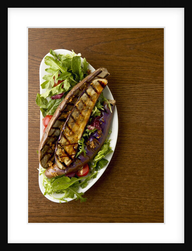 Grilled eggplant salad by Anonymous
