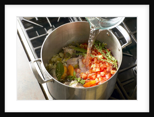 Bouillabaisse ingredients by Anonymous