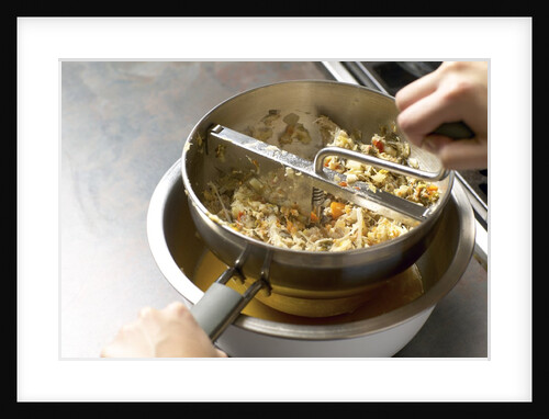 Ingredients in a food mill by Anonymous