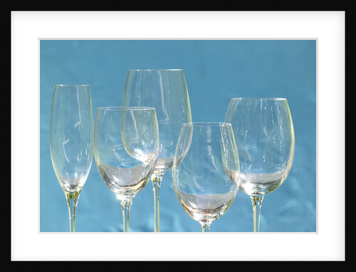 Empty wine glasses by Anonymous