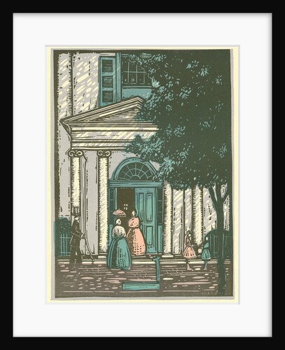 Woodcut of Meeting Hall by Anonymous