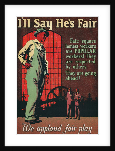 We Applaud Fair Play Poster by Anonymous