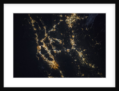 NIght time satellite view of the San Francisco Bay area by Anonymous