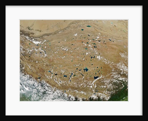 Satellite image of Tibet by Anonymous