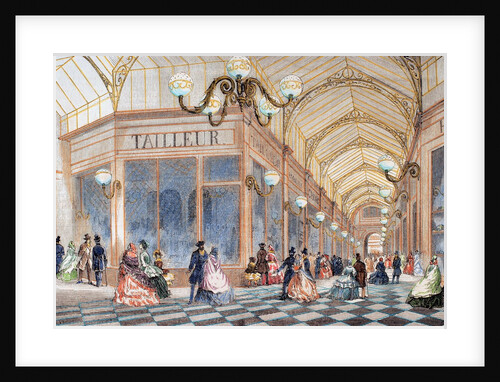 France. Paris. 19th century. Passage Mires. Engraving. by Anonymous