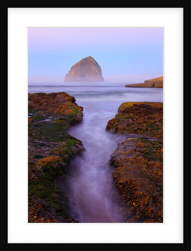 Beautiful sunrise over Haystack Rock, Cape Kiwanda, Oregon Coast, Pacific Ocean, Pacific Northwest by Anonymous