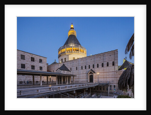 View of the Basilica of The Annunciation at twilight by Anonymous