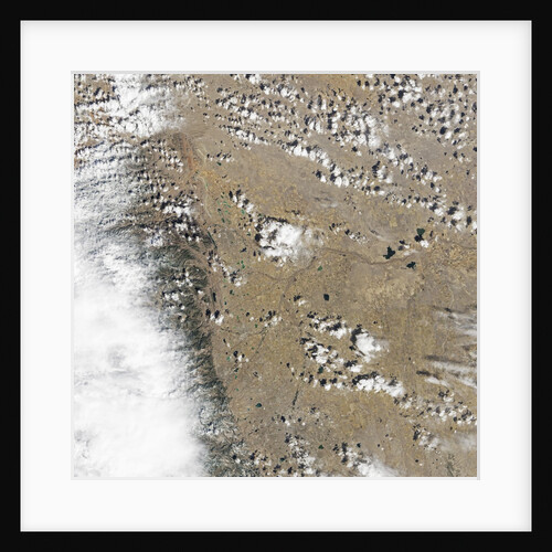 Satellite view of the Front Range of the Rocky Mountains in Wyoming and Colorado by Anonymous