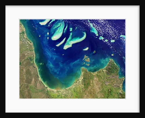 Satellite view of Booti Booti National Park, Charlotte Bay and the Great Barrier Reef, Australia by Anonymous