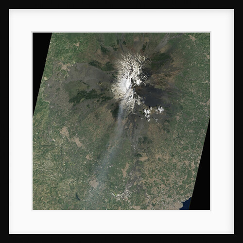Satellite view of the Mount Etna volcano by Anonymous