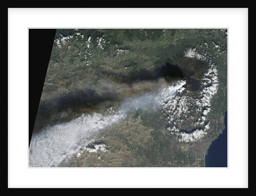 Volcanic Plumes over Mount Etna by Anonymous