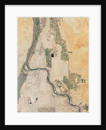 The confluence of the Blue and White Nile Rivers in Khartoum, Sudan by Anonymous