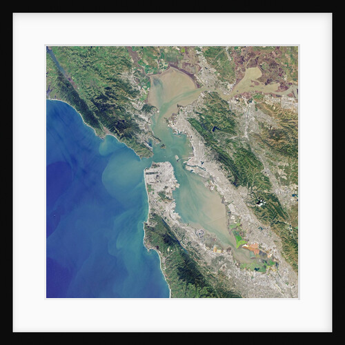 Satellite view of the San Francisco Bay area by Anonymous