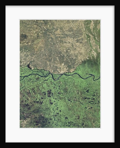 Satellite image of the Zambezi River during the wet season by Anonymous