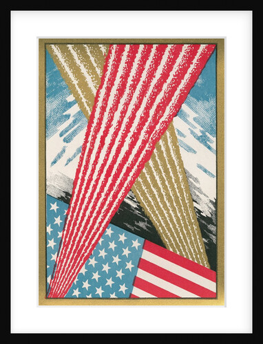 American Flag with Fireworks by Anonymous