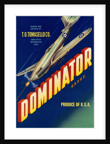 Dominator brand produce crate label by Anonymous